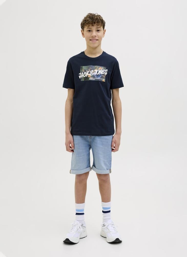 Jack & Jones Junior - Kids Logo Crew Neck T-Shirt - Image 1