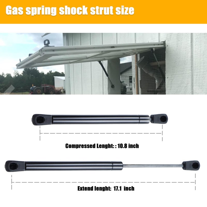 Dekalaii 2 Pcs Gas Struts 17 Inch 28 lbs Prop Shock Lift Springs Rod Struts for Leer ARE SnugTop Camper Shell Truck Topper C16-02622 C1602622 - Image 4