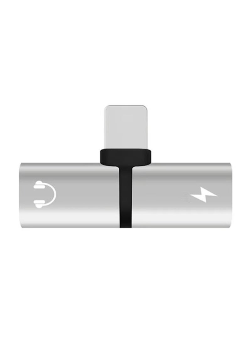 1-To-2 Splitter Dual Port Charger Audio Adapter Lighting For iPhone, Multi color