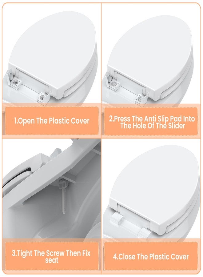GAOMON Toilet Seat with Toddler Seat Elongated, PP Material Family Toilet Seat Cover, Soft Close Adult & Toddler Seats, Easy to Clean, Safe Potty Training Solution for Kids, Bathroom Upgrade for Home - Image 5