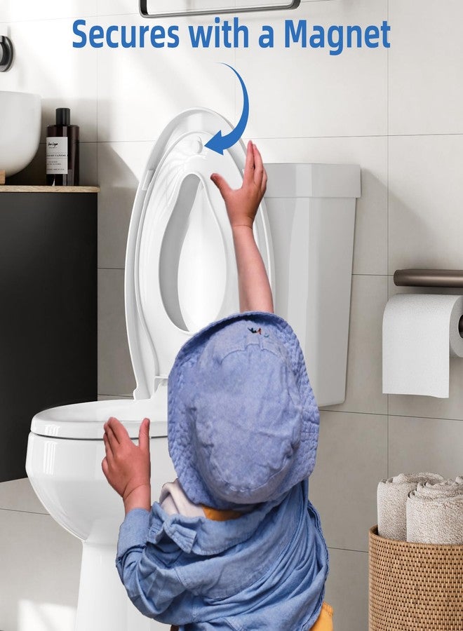 GAOMON Toilet Seat with Toddler Seat Elongated, PP Material Family Toilet Seat Cover, Soft Close Adult & Toddler Seats, Easy to Clean, Safe Potty Training Solution for Kids, Bathroom Upgrade for Home - Image 4