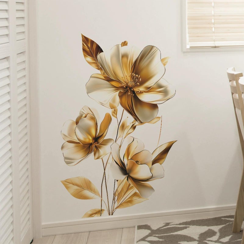 TUOKING Flowers Wall Stickers Decor,Removable Wall Murals Peel and Stick Modern Wall Art Decal Home Decor for Kitchen,Bedroom,Living Room - Image 5
