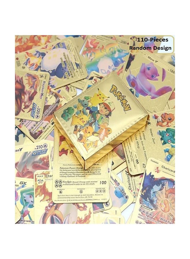 Pokemon 110 Pieces Pokémon Golden Foil Set Card Game for Children - Image 1