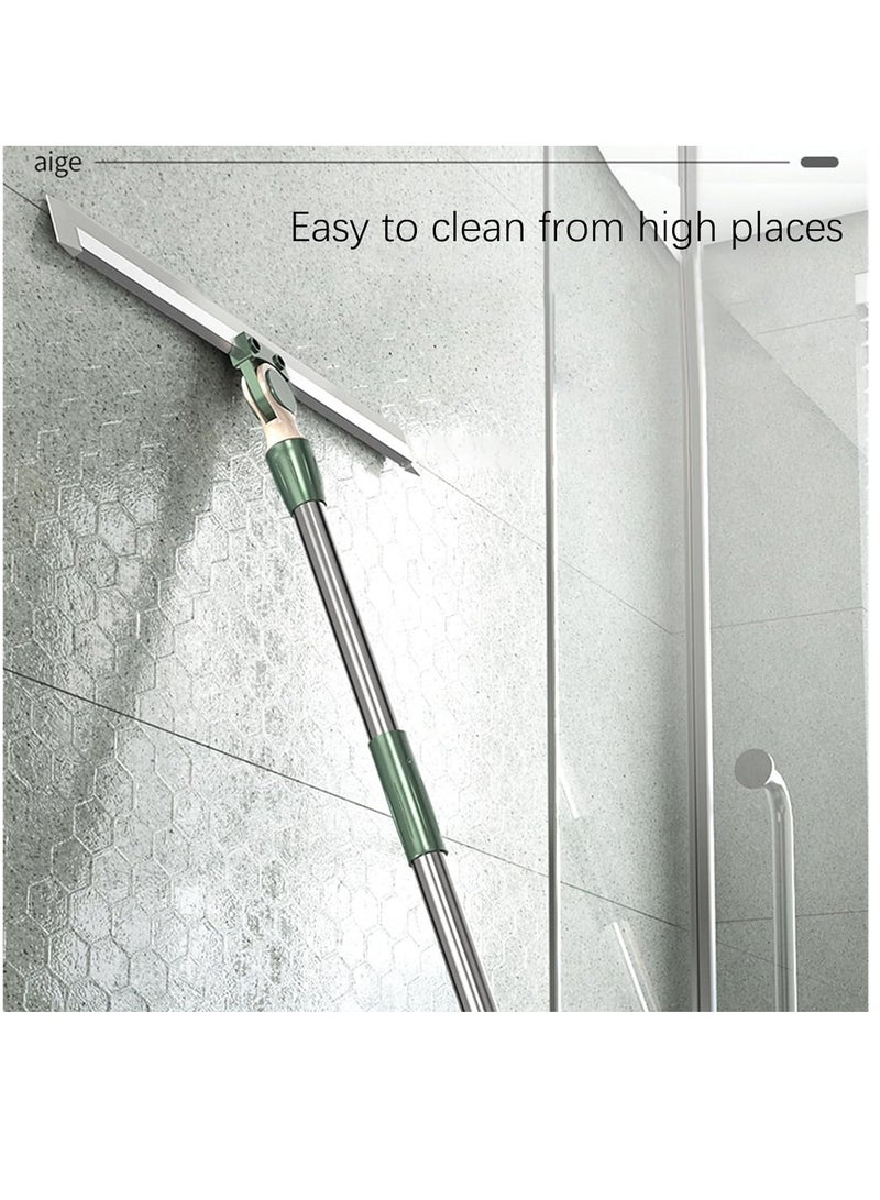 Excefore 49in Long Handle Squeegee Broom for Floor, Household Floor Squeegee Broom for Shower Bathroom Kitchen Home Tile Pet Hair Fur Floor Marble Glass Window Water Foam Cleaning - Image 3