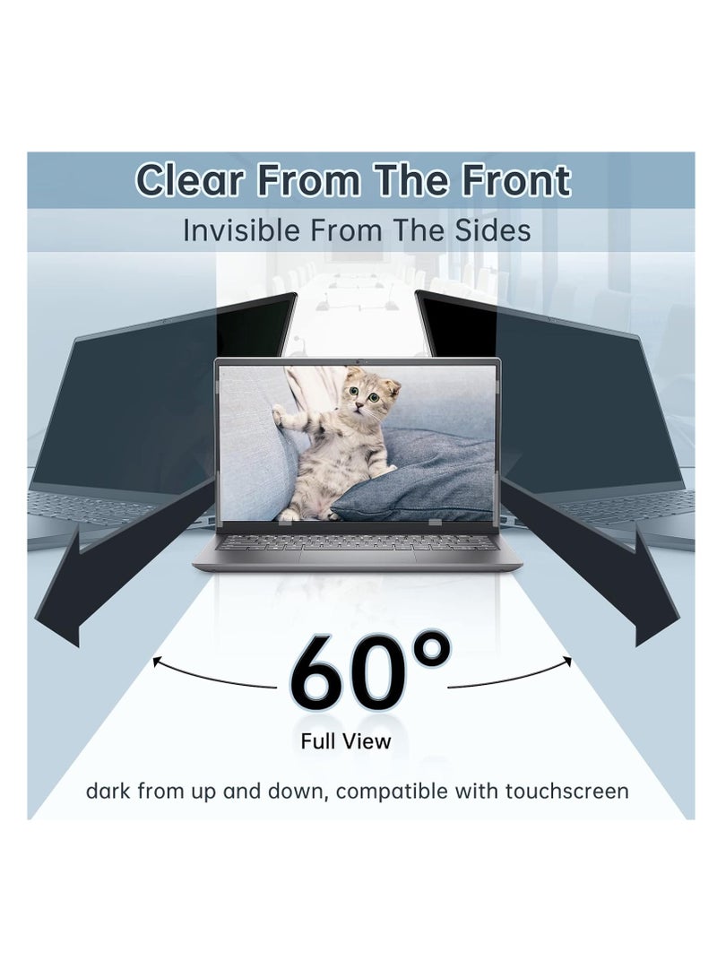 Laptop Privacy Screen 14 Inch Compatible With Lenovo Hp Dell Acer Asus Thinkpad Envy Xps, 16:9 Aspect Removable Anti Glare Blue Light Filter Protector, 14inch Computer Monitor Privacy Shield  - Image 5