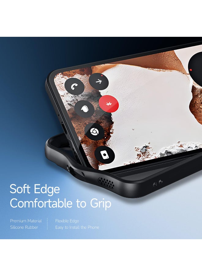 دوكس دوتشيز ايمو جراب لموبايل Nothing CMF Phone 2 Pro جراب نحيف وشفاف مطفي مصنع من البولي يوريثين الحراري بولي كربونات البولي بروبلين سيليكون - اسود - Image 5