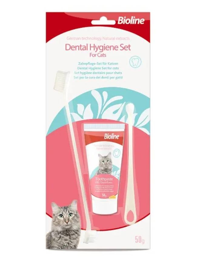 Bioline Dental Hygiene Set For Cats 50g - Image 1
