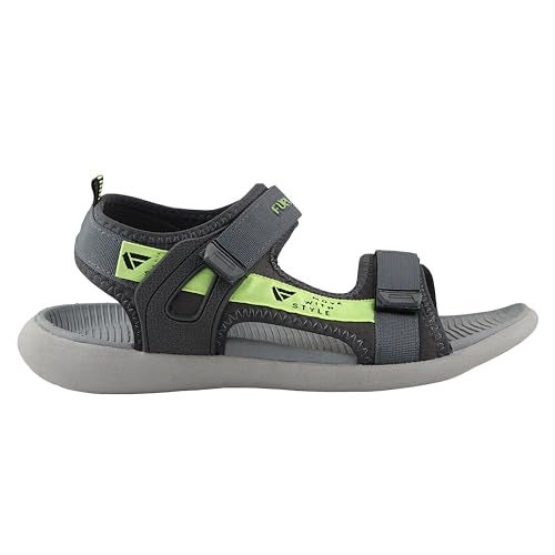 FUEL Power-02 All Day Comfort Men's Breathable Sports Sandals in Adjustable Velcro Straps with Ultra Cushioned Footbed & Lightweight EVA Sole (9UK,Grey-Green) - Image 4