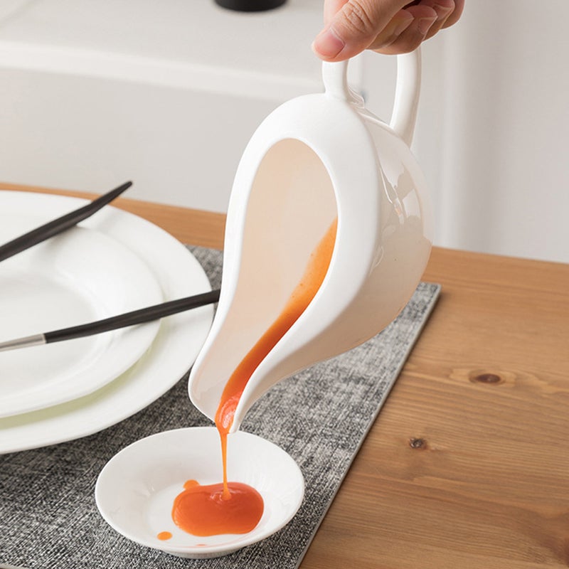 1pc Ceramic Steak Tomato Sauce Cup Seasoning Jug Pour Gravy Sauce Container - Image 4