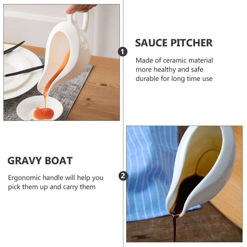 1pc Ceramic Steak Tomato Sauce Cup Seasoning Jug Pour Gravy Sauce Container - Image 5