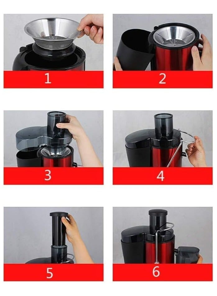 Denx DX2071 Electric Fruit Juicer with 800W Power and 500ml Capacity for Preparing a Variety of Juices. - Image 4