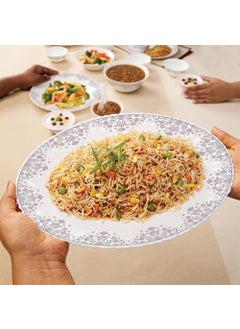LARAH BY BOROSIL Larah by Borosil Lark Fluted Series Opalware Dinner Set | 44 Pieces for Family of 8 | Microwave & Dishwasher Safe | Bone-Ash Free | Crockery Set for Dining & Gifting | Plates & Bowls | White  - Image 5