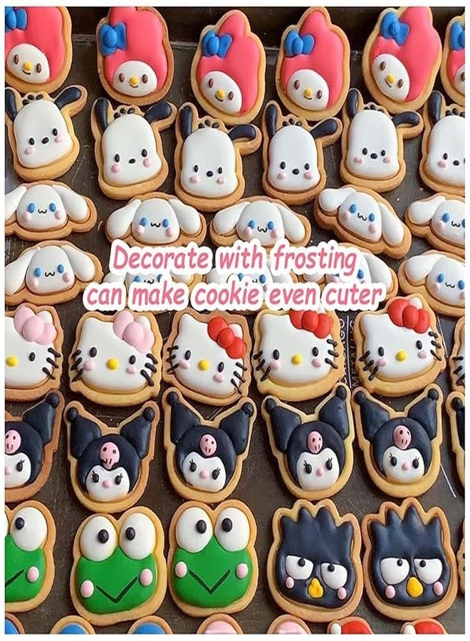 LEGACYCART 8pcs Anime Cartoon Shaped Cookie Cutter Set, 3D Cookie Cutters for Baking Pink DIY Press Cookie Stamps Molds for Kids for DIY Baking (Pack of 1) - Image 5