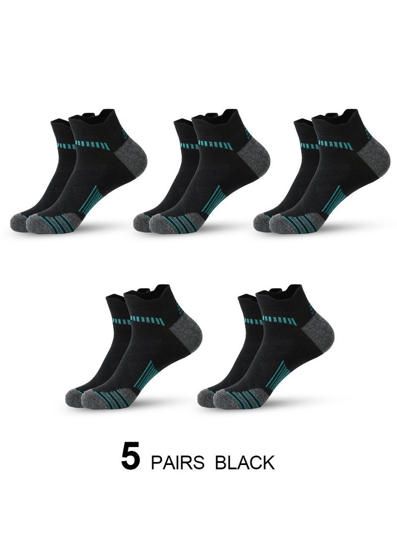 infino جوارب رياضية للرجال (عبوة 5) - منخفضة الطول، تمتص العرق، مقاومة للرائحة، راحة في جميع الفصول - مثالية للحياة النشطة، الجري، والارتداء اليومي - مجموعة الجوارب النهائية للرجال - Image 1