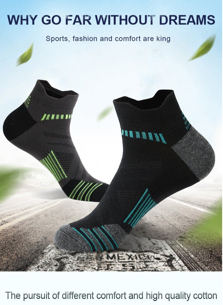 infino جوارب رياضية للرجال (عبوة 5) - منخفضة الطول، تمتص العرق، مقاومة للرائحة، راحة في جميع الفصول - مثالية للحياة النشطة، الجري، والارتداء اليومي - مجموعة الجوارب النهائية للرجال - Image 3
