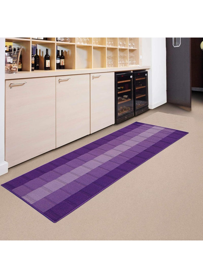 Status Contract Status Contract Anti Slip Front Door Mat |(22"x55") Living Room Rug for Entrance Doors|Nylon Floor Mats for Home | Essential Small Rugs for Office, Bedroom & Kitchen| (Purple)  - Image 1