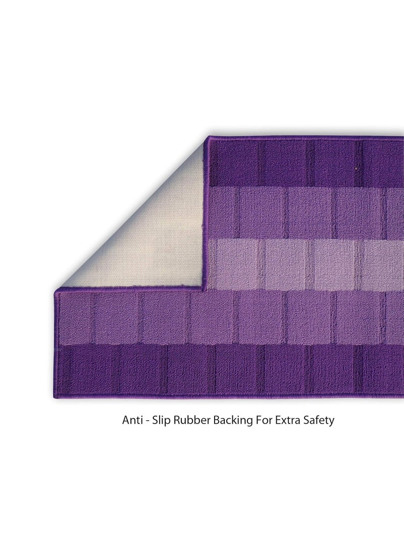 Status Contract Status Contract Anti Slip Front Door Mat |(22"x55") Living Room Rug for Entrance Doors|Nylon Floor Mats for Home | Essential Small Rugs for Office, Bedroom & Kitchen| (Purple)  - Image 3