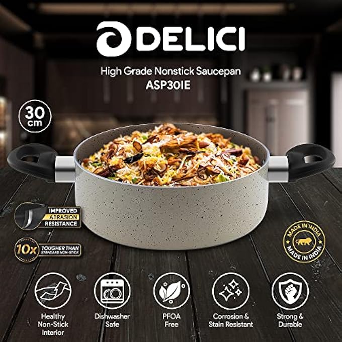 DELICI Asp30Ie Superior Aluminium Body Saucepan - Image 2