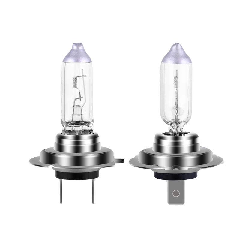 NEWBROWN H7 Headlight Bulb 200% brightness 4300K White 12V/55W Bulb Halogen Long Life Replacement PX26D (H7, 2 Pack) - Image 1