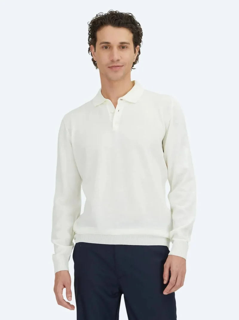 Kip Ecru Knitwear Sweatshirt