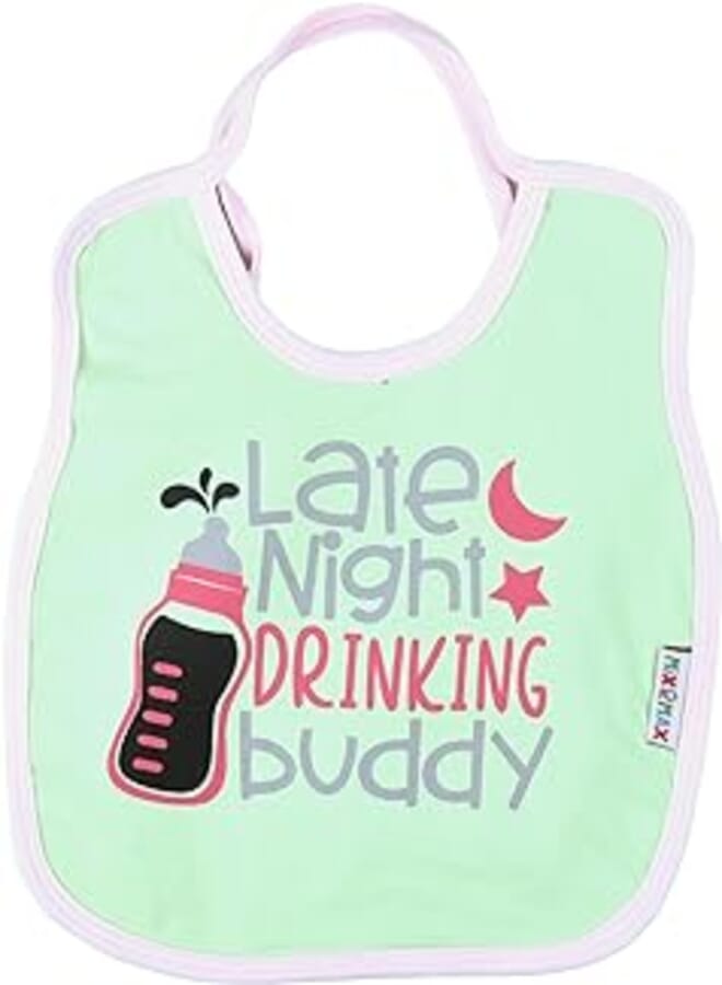 Mix and Max زجاجة ميكس آند ماكس القطنية المطبوعة للبنات - أخضر نعناعي ووردي