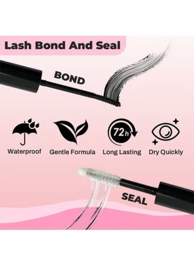 JS Single Cluster False Lashes Set, Multiple Sizes Eyelashes with Eye Black Mascara Comb and Tweezers, Dense Natural Look Eyelashes, Curl Extension Lashes Eyelashes Set, Enlarge Your Eyes Eyelashes - Image 5