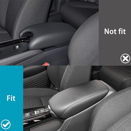 LOCOY Center Console Armrest Cover for Honda HRV Accessories 2023 2024 2025 2026, for HR-V Arm Rest Box Lid Protection Trim, Armrest Seat Leather Interior, Middle Console Liner (Blue Stitches) - Image 4