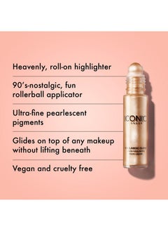 ICONIC LONDON ICONIC LONDON Rollaway Glow | Liquid Highlighter for a Radiant Glow, Cruelty-Free, Vegan Makeup (Champagne Chic) 0.27 Fl oz  - Image 2