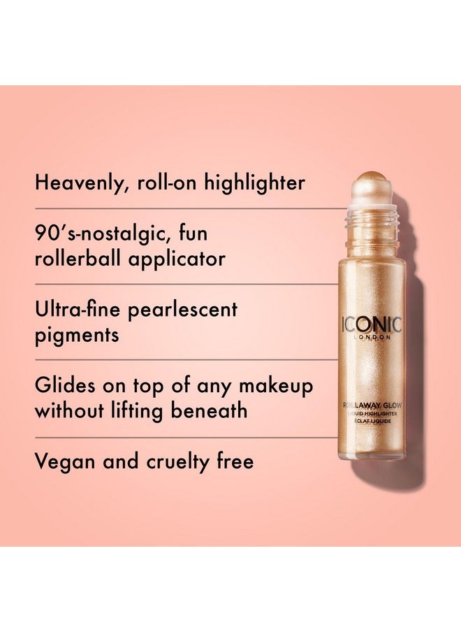 ICONIC LONDON ICONIC LONDON Rollaway Glow | Liquid Highlighter for a Radiant Glow, Cruelty-Free, Vegan Makeup (Champagne Chic) 0.27 Fl oz  - Image 2