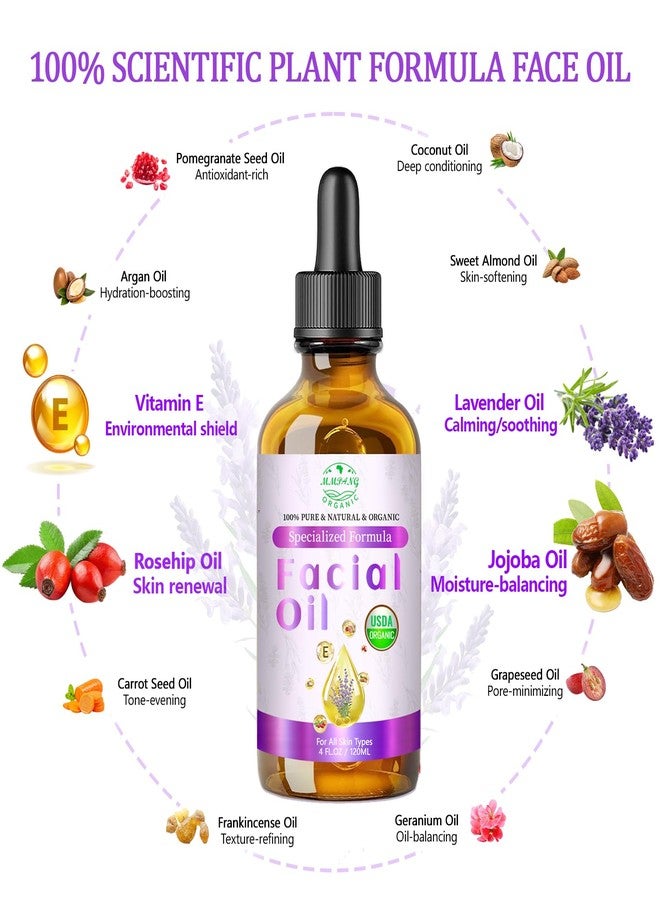 MMPANG Facial Oil, Organic Rosehip & Vitamin E Face Oil Blend, 4 Fl Oz - Image 3