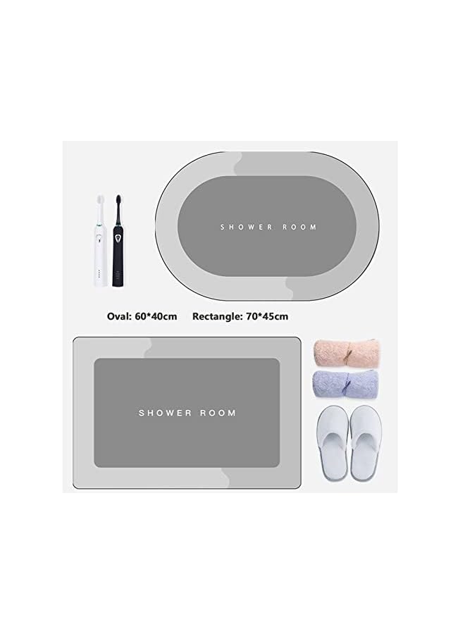 راكسوم دياتوم حمام حصيرة الحصير غرفة الاستحمام مجموعة عدم الانزلاق سريعة الجافة الحمام السجاد المضادة للانزلاق حمام ماتس للمنزل باب حصيرة المطبخ البساط (الوردي) - Image 3