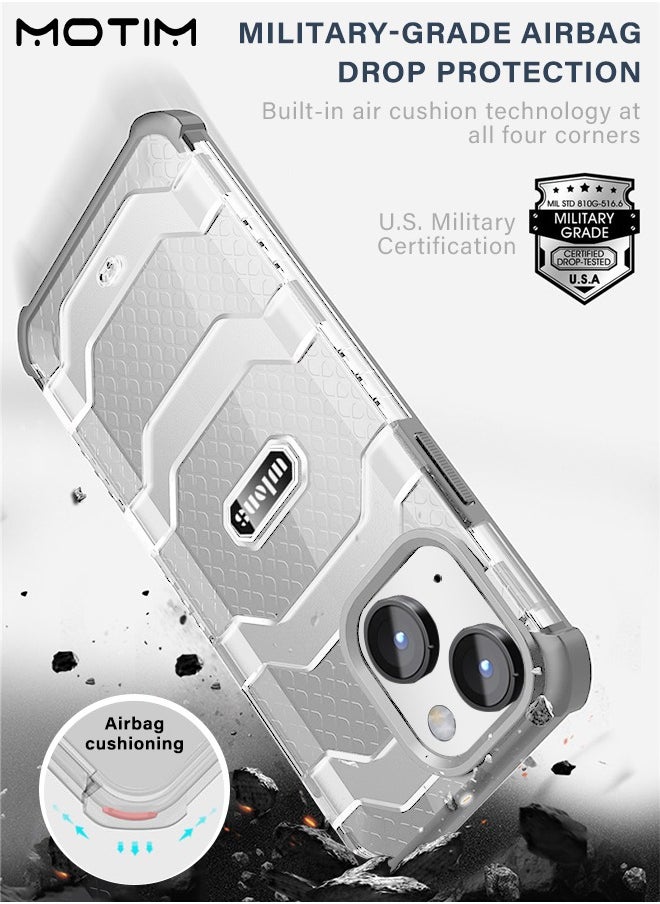 Motim Magnetic Case for iPhone 14/14 Plus, Compatible with MagSafe Shockproof Protection Cover, Military-Grade Airbag TPU Bumper Shockproof Anti-Scratch Cover, Drop Protection Phone Case  - Image 3