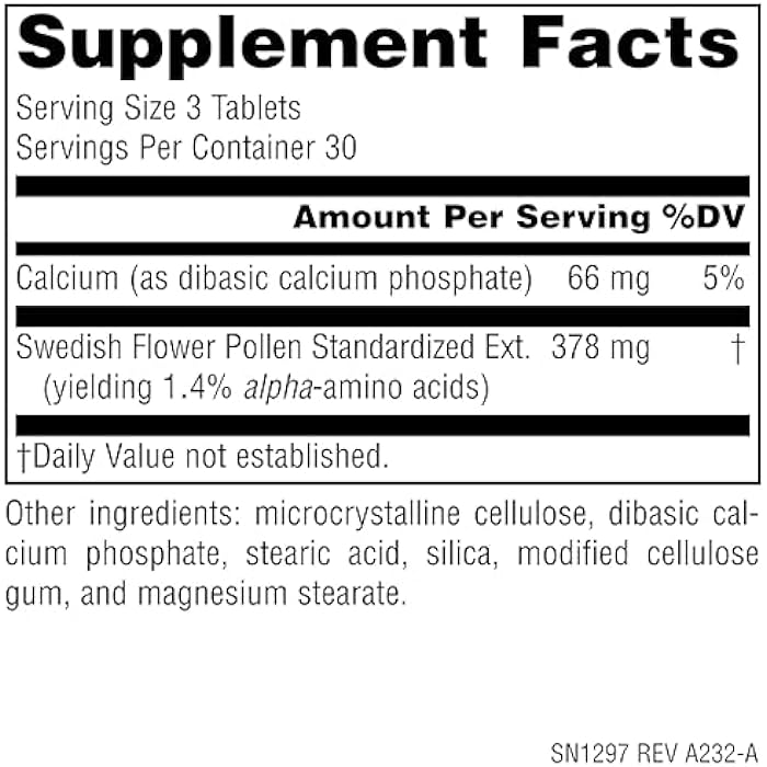 Source Naturals Swedish Flower Pollen Supports Prostate Function and Healthy Urine Flow* - 90 Tablets - Image 2