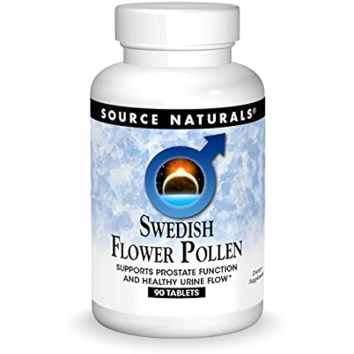 Source Naturals Swedish Flower Pollen Supports Prostate Function and Healthy Urine Flow* - 90 Tablets - Image 1