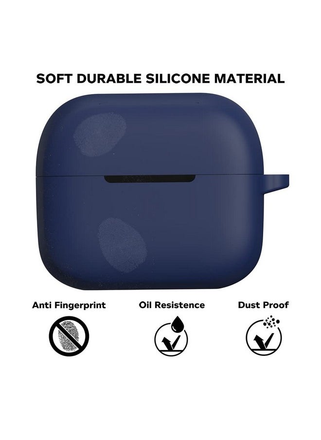 Sounce - Sounce Earphone Case Cover Compatible with Boat Airdopes 161, Soft Silicone Skin Case Cover Shock-Absorbing Protective Case with Keychain [Front LED Visible] - (Blue) - Image 1