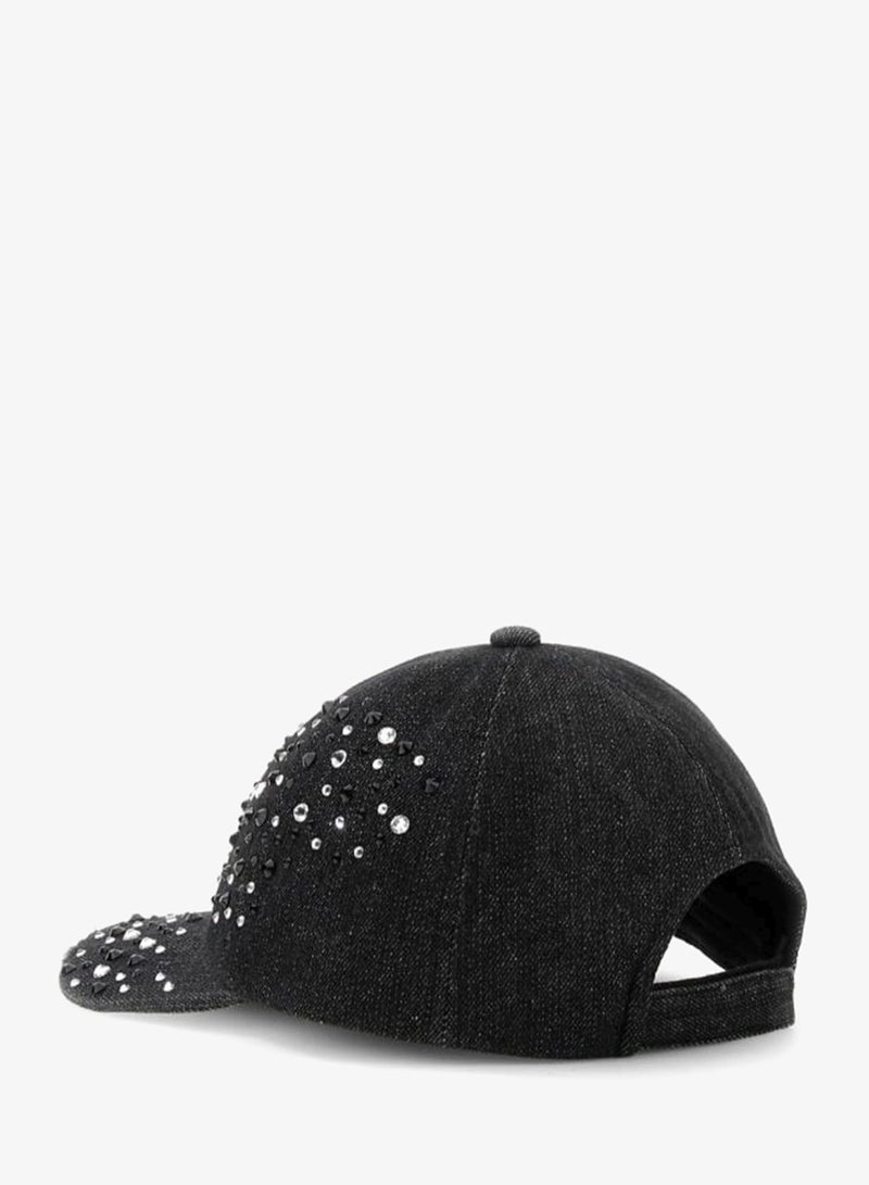 جس قبعة بيسبول جينز بشعار الشباب وحافة منحنية - Image 2