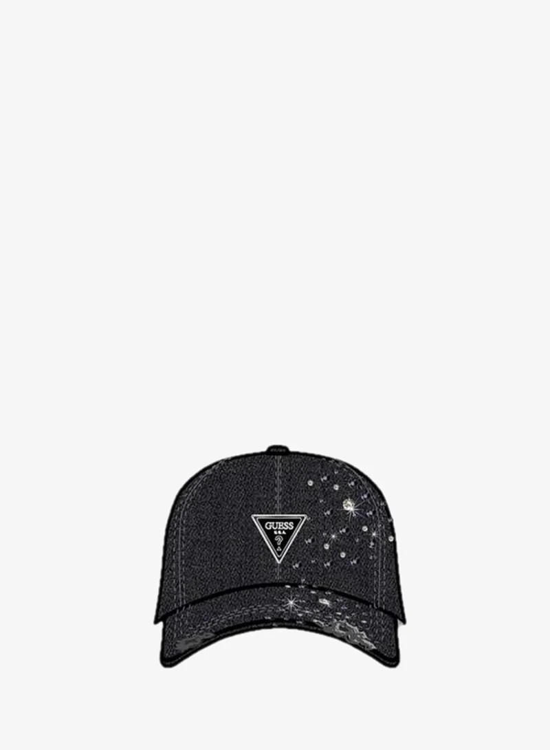 GUESS Youth Logo Curve Peak Denim Baseball Cap