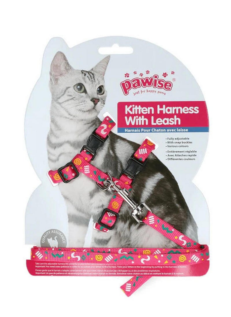 Pawise - Kitten Harness With Leash Asst Colors - Image 1