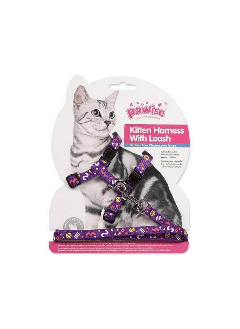 Pawise - Kitten Harness With Leash Asst Colors - Image 1