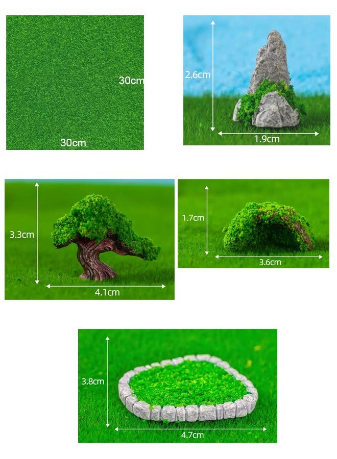 CSDONA 11-Piece Miniature Garden Decoration Set Fairy Tale Landscape Ornaments, DIY Moss Terrarium Accessories for Micro Scene, Dollhouse, Aquarium, Bonsai, Home Décor - Image 3