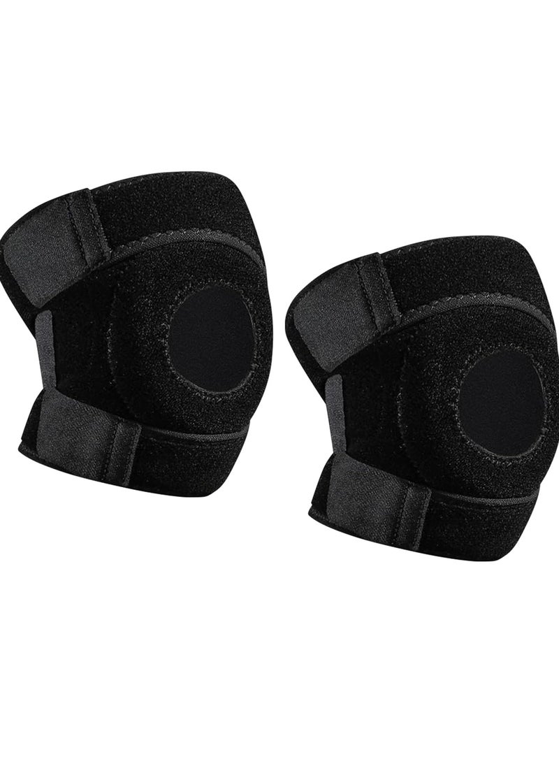 Adjustable Elastic Slip-in Knee Support - Pack of 2 | Black | Material: Neoprene | For Arthritis, Meniscus Tear, ACL, Knee Pain Relief, Runner, Sport, Gym, Sports, Exercise, Workout, Cycling - pzsku/Z85C8B753CB9C0367CA22Z/45/_/1731559658/118fe8d8-c557-45fb-aabe-de0abe305c35