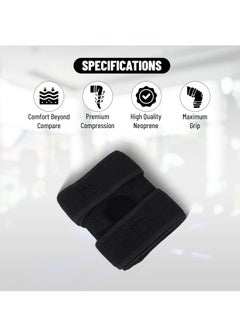 ENDLESS  Adjustable Elastic Slip-in Knee Support - Pack of 2 | Black | Material: Neoprene | For Arthritis, Meniscus Tear, ACL, Knee Pain Relief, Runner, Sport, Gym, Sports, Exercise, Workout, Cycling  - Image 2