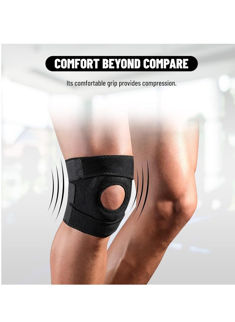 Adjustable Elastic Slip-in Knee Support - Pack of 2 | Black | Material: Neoprene | For Arthritis, Meniscus Tear, ACL, Knee Pain Relief, Runner, Sport, Gym, Sports, Exercise, Workout, Cycling - pzsku/Z85C8B753CB9C0367CA22Z/45/_/1731559678/a581d33c-3bb0-4f17-9d75-23268157e3ad