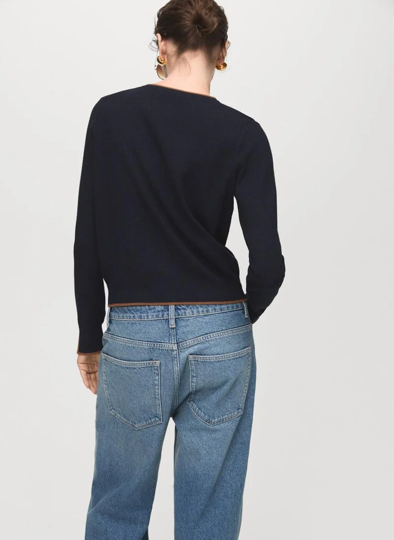 MANGO Cardigan with cuff opening