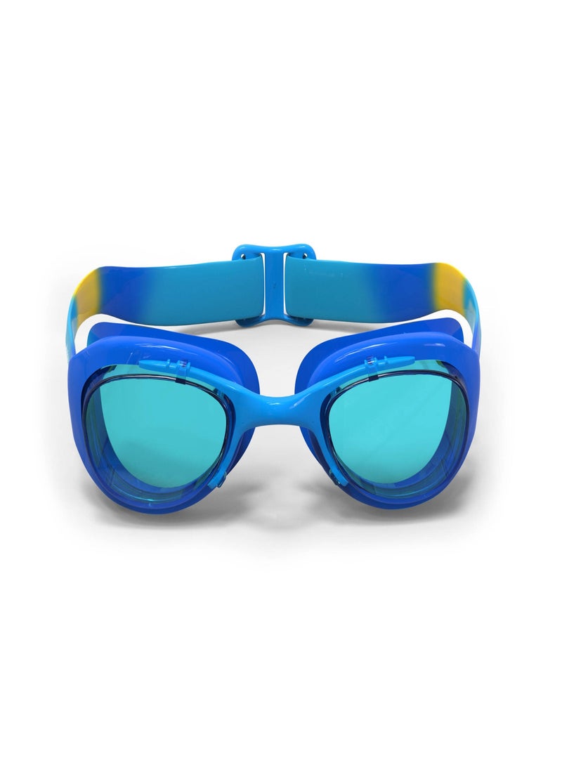 NABAIJI NABAIJI by DECATHLON, Kids Swimming Goggles UV Protection Anti-Fogging Clear Lenses Xbase Blue Yellow  - Image 3