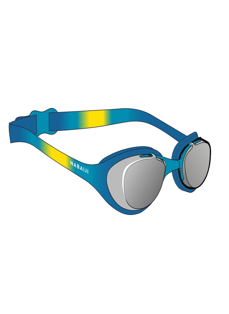NABAIJI NABAIJI by DECATHLON, Kids Swimming Goggles UV Protection Anti-Fogging Clear Lenses Xbase Blue Yellow  - Image 1