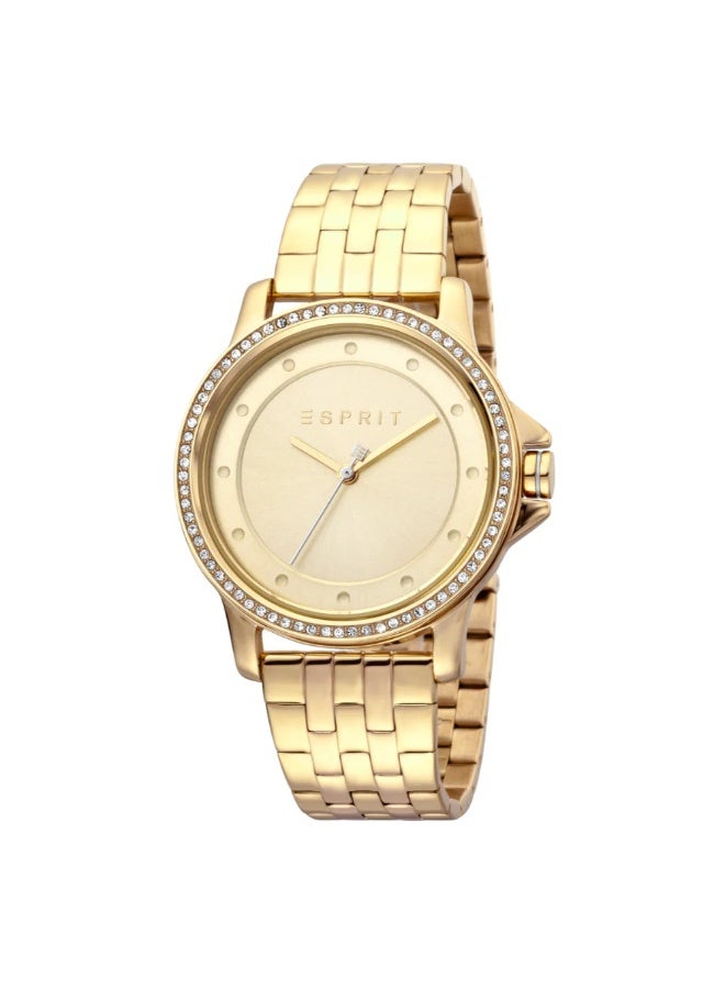 ESPRIT Watch for Women, Quartz Movement, Analog Display, Gold Stainless Steel Strap-ES1L143M0075 - Image 1