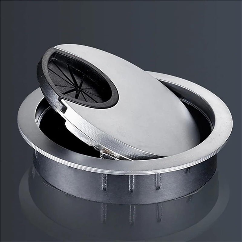 Pearl Silver 53MM Metal Desk Grommet 10 Pack Detachable Cable Organizer For Remote Worker Student Gamer - Image 5