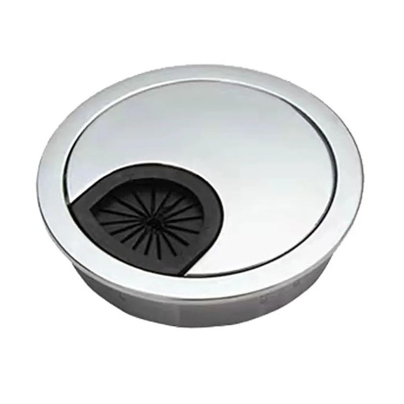 Pearl Silver 53MM Metal Desk Grommet 10 Pack Detachable Cable Organizer For Remote Worker Student Gamer - Image 2