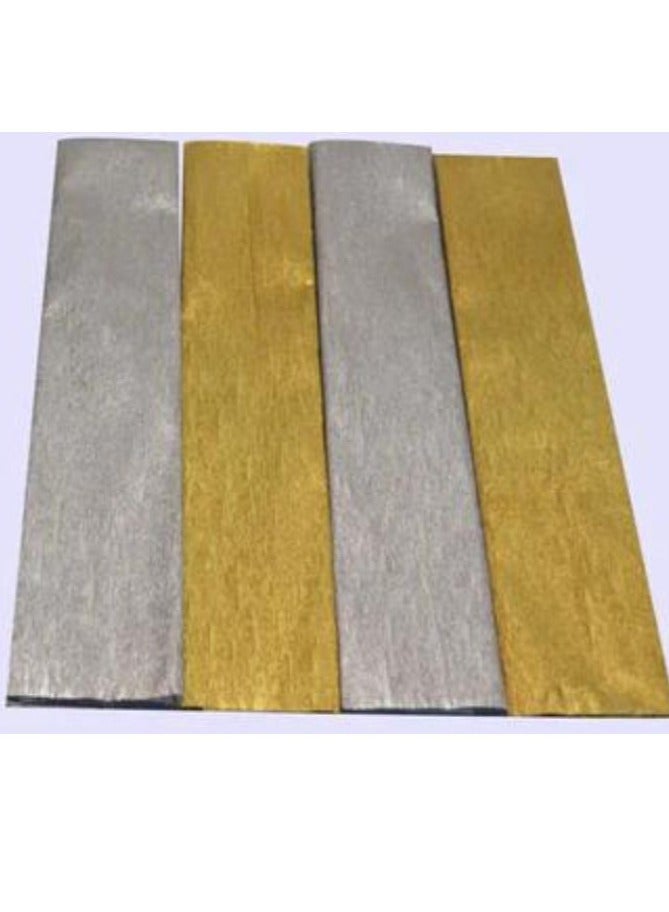 Terabyte CREPE RIBBON GOLD/SILVER 6X7 STRIPS - Image 1